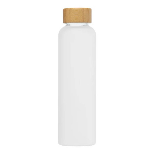 Lucerne 20oz Frosted Borosilicate Glass Bottle with Bamboo Lid Lucerne 20oz Frosted Borosilicate Glass Bottle with Bamboo Lid