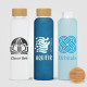 Lucerne 20oz Frosted Borosilicate Glass Bottle with Bamboo Lid Lucerne 20oz Frosted Borosilicate Glass Bottle with Bamboo Lid