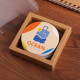 Round Ceramic 4 Piece Coaster Set in Box