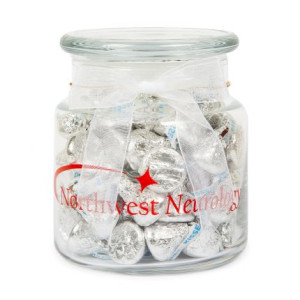22 oz Glass Jar with Hershey's Chocolate Kisses 22 oz Glass Jar with Hershey's Chocolate Kisses
