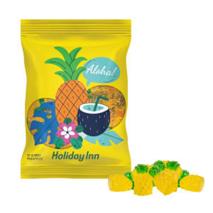 4 oz Full Color Digibag™ with 3D Gummy Pineapples 4 oz Full Color Digibag™ with 3D Gummy Pineapples