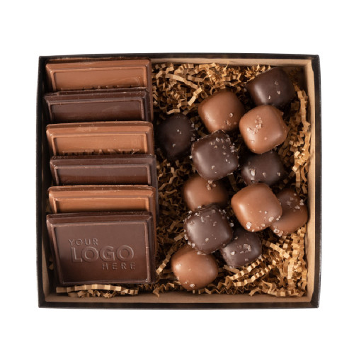6 Piece Custom Cookie Gift Box with Sea Salt Caramels