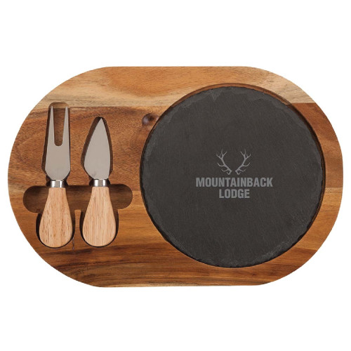 Bon Appetit Slate Cheese Set Bon Appetit Slate Cheese Set
