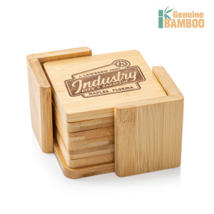 6-Piece Bamboo Coasters Set 6-Piece Bamboo Coasters Set