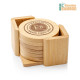 6-Piece Bamboo Coasters Set