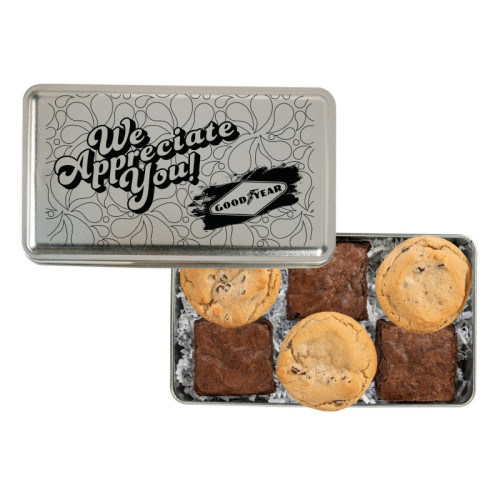 Fresh Beginnings Fudge Brownies & Chocolate Chip Cookies in Tin Fresh Beginnings Fudge Brownies & Chocolate Chip Cookies in Tin