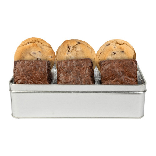 Fresh Beginnings Fudge Brownies & Chocolate Chip Cookies in Tin Fresh Beginnings Fudge Brownies & Chocolate Chip Cookies in Tin