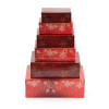Two-Tone Red Snowflakes 