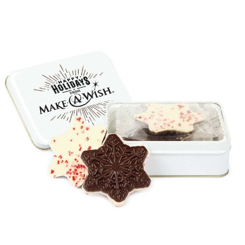 Keepsake Gift Tin with Snowflake Peppermint Bark