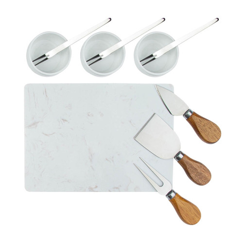 Milton 11-Piece Acacia Wood Cheese Set