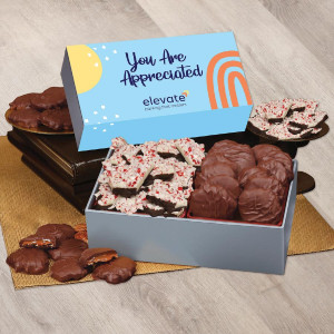 Pecan Clusters & Peppermint Bark in Gift Box