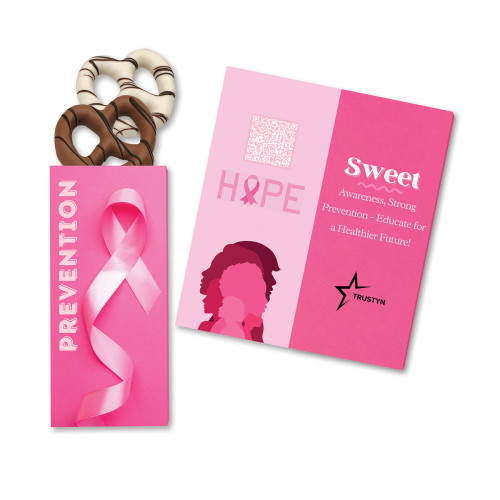 Full-Color Custom Sweeter Cards with Chocolate Dipped Pretzels