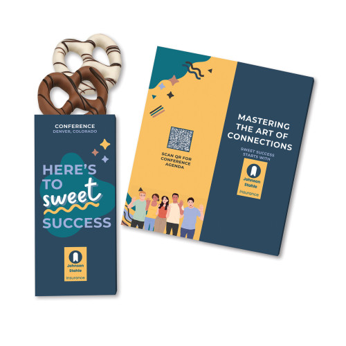 Full-Color Custom Sweeter Cards with Chocolate Dipped Pretzels