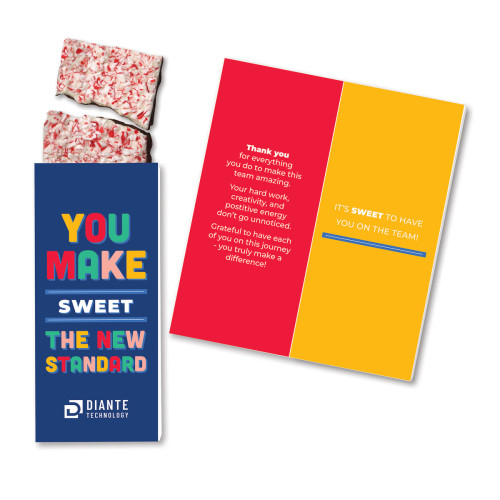 Full-Color Custom Sweeter Cards with Peppermint Bark Full-Color Custom Sweeter Cards with Peppermint Bark