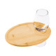 Wine & Dine Recessed Bamboo Tray with Wine Glass Holder Wine & Dine Recessed Bamboo Tray with Wine Glass Holder