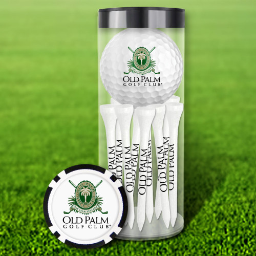 Custom Golf Ball Tube w/ Poker Chip Marker - 19PC Custom Golf Ball Tube w/ Poker Chip Marker - 19PC