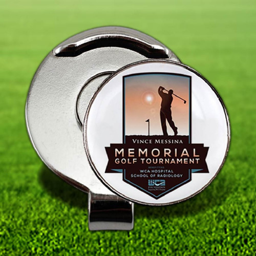 Golf Hat Clip with Custom Ball Marker (3/4") Golf Hat Clip with Custom Ball Marker (3/4")