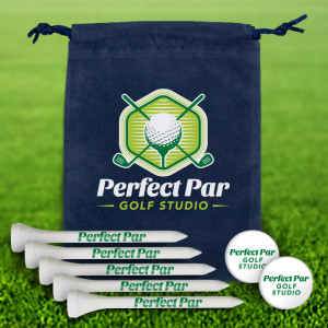 Custom Golf Tee Velveteen Pouch w/ Pouch Imprint - 52