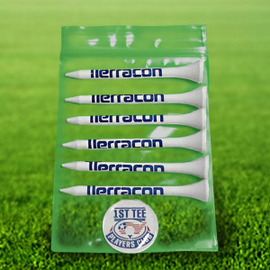 Custom Golf Tee Poly Pack with Metal Dome Marker - 6DM
