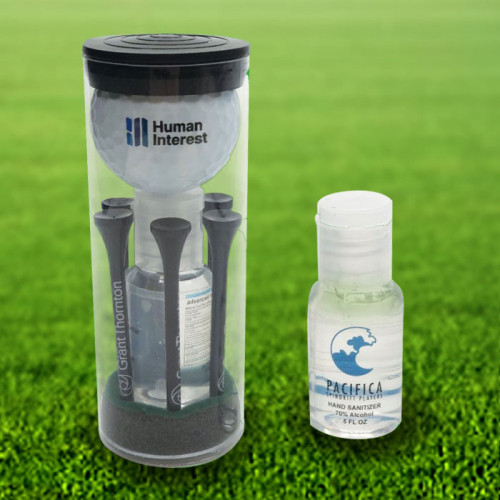 Custom Golf Ball Tube with Hand Sanitizer