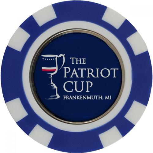 Poker Chip with Removable Golf Ball Marker