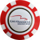 Poker Chip with Removable Golf Ball Marker