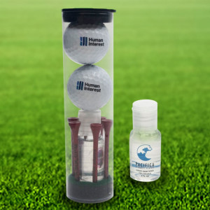 Custom Golf Ball Tube - 29 with Hand Sanitizer