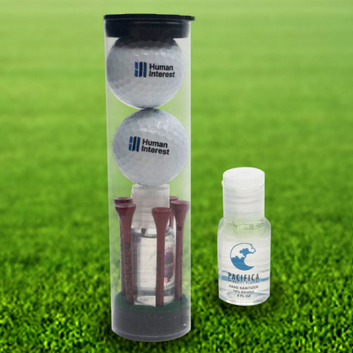 Custom Golf Ball Tube - 29 with Hand Sanitizer
