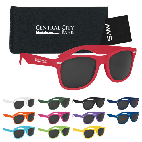 AWS Velvet Touch Malibu Sunglasses with Pouch