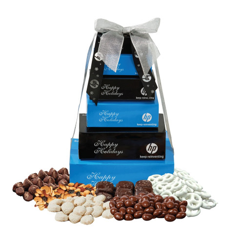 Premium Six Tier Custom Logo Treat Tower Premium Six Tier Custom Logo Treat Tower