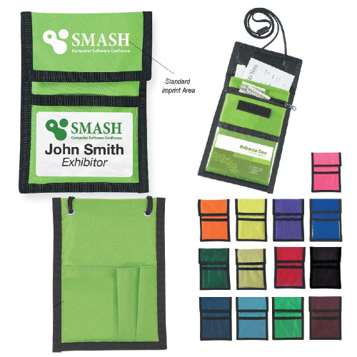 Nylon Neck Wallet Badge Holder