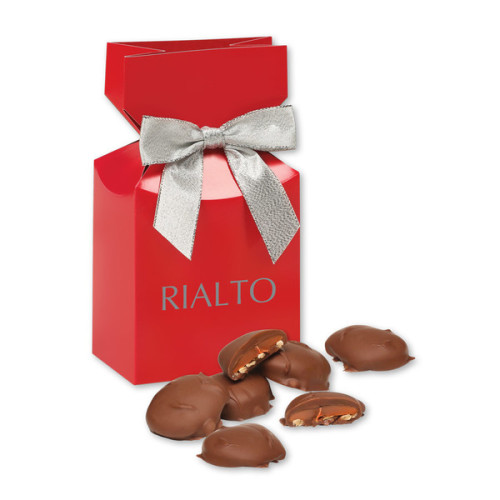 Caramel Pecan Clusters in Gift Box with Bow Caramel Pecan Clusters in Gift Box with Bow
