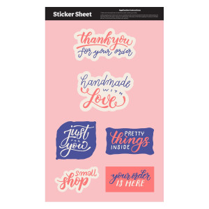 11.5" x 7" Sticker Sheet with Custom Shapes