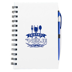 Plastic Spiral Bound Journal with Pen