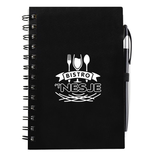 Plastic Spiral Bound Journal with Pen