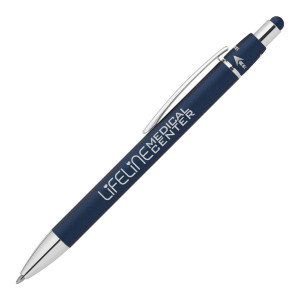 Orbit Spinner Chrome Metal Pen with Stylus