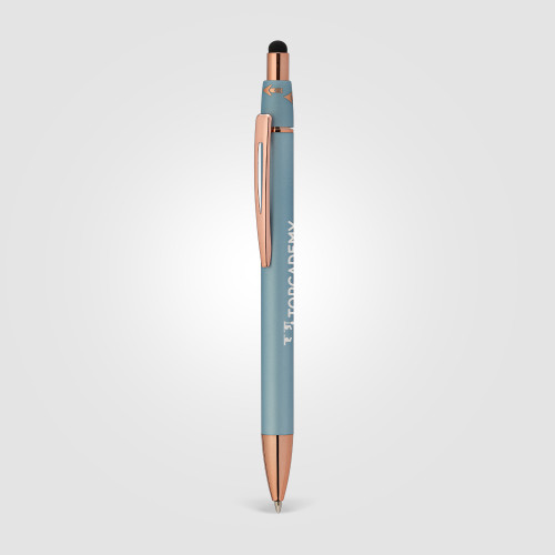 Orbit Spinner Rose Gold Metal Pen with Stylus