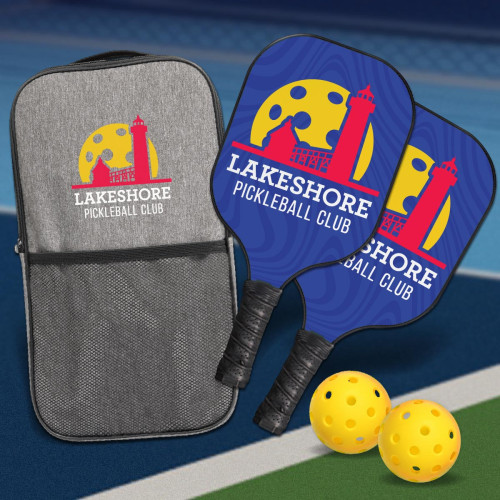 Flexstrike Pro Pickleball Set - Full Color Imprint on Paddles and Bag Flexstrike Pro Pickleball Set - Full Color Imprint on Paddles and Bag