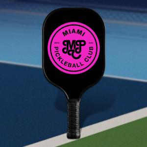 FlexStrike Pro Custom Fiberglass Pickleball Paddle with Black Trim & Black Handle
