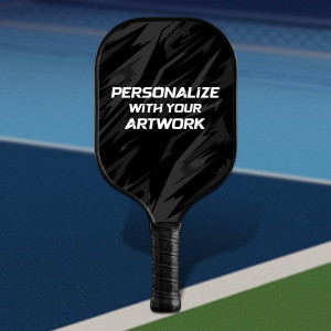 Personalized NitroStrike Elite Carbon Fiber Pickleball Paddle with Black Trim & Black Handle - No Minimum Personalized NitroStrike Elite Carbon Fiber Pickleball Paddle with Black Trim & Black Handle - No Minimum