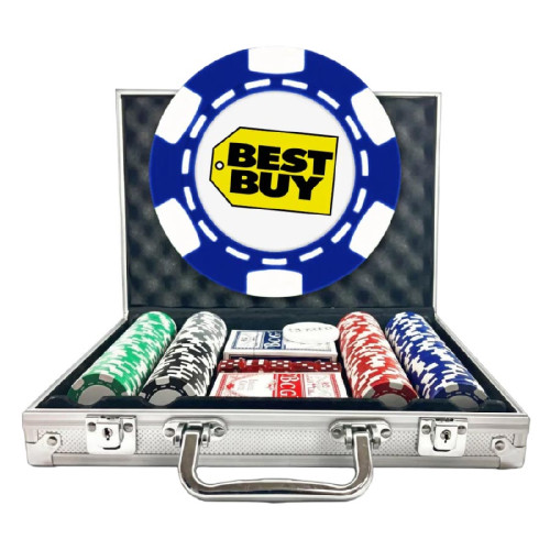 Premium Custom Poker Chip Set - 6 Stripe