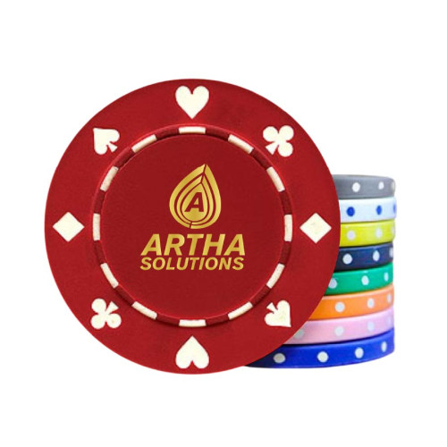 Suited Hot Stamp Poker Chip