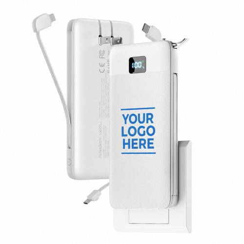 10,000 mAh ApexCharge 6-in-1 Custom Logo Power Bank 10,000 mAh ApexCharge 6-in-1 Custom Logo Power Bank