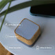 Lux Bamboo Square Mini Portable Speaker