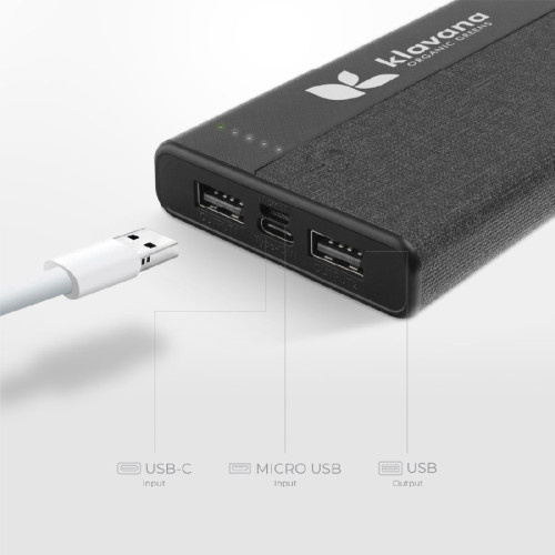 10,000 mAh Linen Cloth Wireless Charging Power Bank