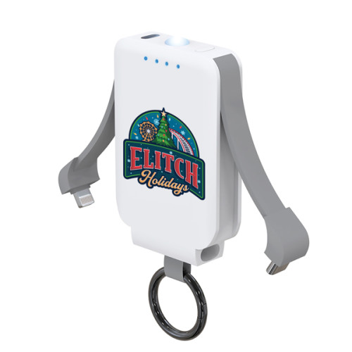 2,000 mAh Keychain Power Bank with Flashlight