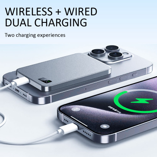 5,000 mAh Custom Ultra Slim MagVibe Magnetic Aluminum Wireless Charger 5,000 mAh Custom Ultra Slim MagVibe Magnetic Aluminum Wireless Charger