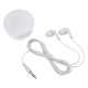 Earbuds in Round Plastic Case