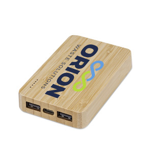 5,000 mAh Edie Green Bamboo Wireless Power Bank