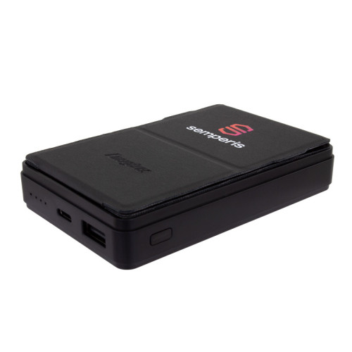 5,000 mAh Energizer® Mag-N-Kick™ Wireless Charger Power Bank and Phone Stand 5,000 mAh Energizer® Mag-N-Kick™ Wireless Charger Power Bank and Phone Stand
